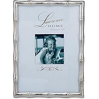 Lawrence Frames 710157 Silver Metal Bamboo 5x7 Picture Frame