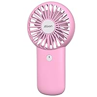 Aluan Handheld Fan Powerful Personal Mini Portable Speed Adjustable Battery Operated USB Rechargeable Eyelash Fan for Kids Women Men Indoor Outdoor Travel Cooling, Pink