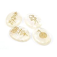 Jet Usui Reiki Healing Set Chakra Balancing Meditation Gemstone Spiritual Energized Positive (Crystal)