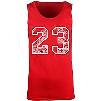 23 Paisley Bandana Mens Graphic Tank Top Shirt, Basketball Muscle Top, S-3XL