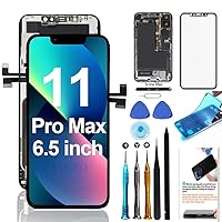for iPhone 11 Pro Max Screen Replacement 6.5 inch LCD Display 3D Touch Digitizer Frame Assembly Full Repair Kit with Repair Tools, Screen Protector, Instructions