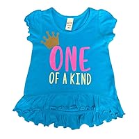 Baby Girls First or 2nd Birthday Shirt Outfit, Girl One or Two Year Old Birthday