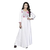 Jessica-Stuff Women Rayon Blend Stitched Anarkali Gown Wedding Dress (17055)
