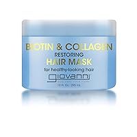 GIOVANNI Biotin & Collagen Hair Mask - Deeply Conditions, Detangles, Helps Rebond Split Ends, For All Hair Types, Moisturizing, Helps Create Shine & Manageability, Cruelty-Free, Salon-Quality - 10 oz
