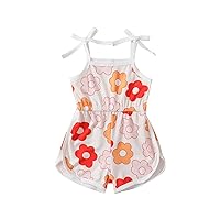 Toddler Baby Girl Summer Clothes Floral Print Romper Halter Jumpsuit One Piece Summer Outfit