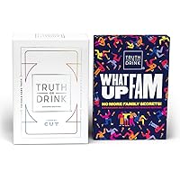 Truth or Drink Fun Drinking Card Game for Adults + Truth or Drink What's Up Fam Expansion Pack | for Family Game Nights, Camping, Beach Day or Funny Gift
