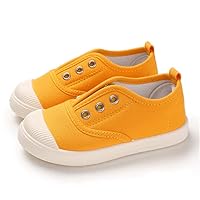 Timatego Toddler Boys Girls Canvas Slip On Shoes Lightweight Casual Kids Sneakers School Runing Tennis Shoes