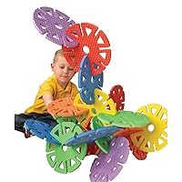 Constructive Playthings Multi-Notched Plastic Builders, Set of 24