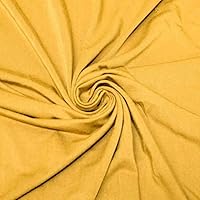 Stylish FABRIC Solid Color Heavy Rayon Spandex Jersey Knit Fabric/ 4-Way Stretch-(180GSM)/ DIY Projects, Mustard Light 1 Yard
