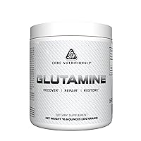 Core Nutritionals Glutamine, Enhances Muscle Growth and Immune Support, 5000mg, 60 Servings