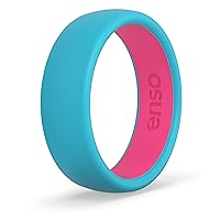 Enso Rings Dual Tone Silicone Wedding Ring – Two Tone Hypoallergenic Wedding Band – Comfortable Band for Active Lifestyle - Medical Grade Silicone – 1.75mm Thick Unisex Band