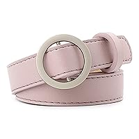 Andongnywell Round Buckle Belt Women Casual Dress Belt Fashion Leather Belt Waistbands for Dresses Jeans Pants