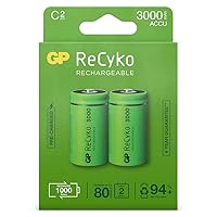 GP Batteries ReCyko+ Baby (C) Battery NiMH 3000 mAh 1.2 V Pack of 2