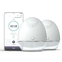 Elvie Breast Pump - Double, Wearable Breast Pump with App - The Smallest, Quietest Electric Breast Pump - Portable Breast Pumps Hands Free & Discreet - Automated with Four Personalized Settings
