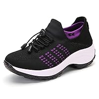 Comfort Orthowear Shoes, Comfortwear Ortho Stretch Cushion Shoes for Women Comfort Wear Plantar Fasciitis,Orthopedic Sneakers Breathable Women Walking Shoes Slip on Trainers for Nurses