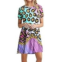 Summer Dresses for Women 2023 Trendy Boho Floral Print Sundresses Sleeveless Beach Cover Up Dress