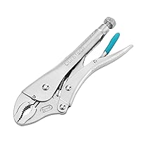 DURATECH 10-Inch Locking Pliers, Premium Cr-V Construction, Curved Jaw Locking Pliers with Wire Cutter, Fit for Clamping Twisting Welding