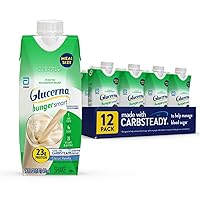 Glucerna Hunger Smart Meal Size Shake, Diabetic Meal Replacement, Blood Sugar Management, 23g Protein, 250 Calories, Classic Vanilla, 16-fl-oz Carton, 12 Count