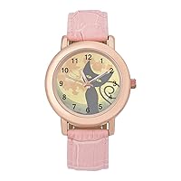 Solar Eclipse Cat Moon Casual Watches for Women Classic Leather Strap Quartz Wrist Watch Ladies Gift