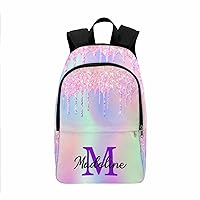 Custom Casual Unisex Daypack Bags Glitter Backpack Afro Princess College Shoulders Backpack with Name Travel Bookbags