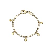 Bling Jewelry Multi Nautical Dolpin Heart Dangle Ball Charms Anklet Anchor Link Figaro Chain Ankle Bracelet For Women Teens 18K Gold Plated Brass Adjustable 9-10 Inch