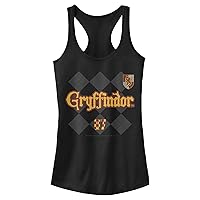 Harry Potter Women's Deathly Hallows Gryffindor Pride Junior's Racerback Tank Top