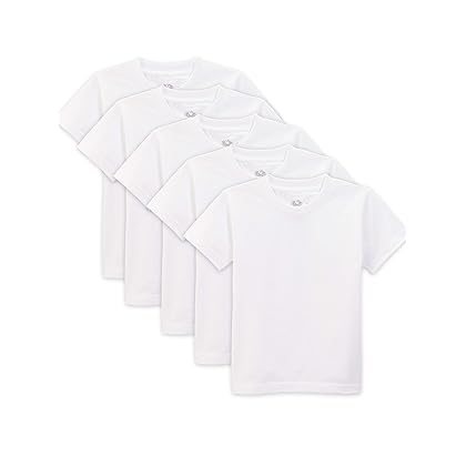 Fruit of the Loom Boys 5 Pack Toddler Crew Tee