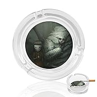 Gloomy And Weird Cigarette Ashtray Glass Ash Holder Table Decorative Modern Smoking Ash Tray For Home Office