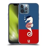 Head Case Designs Nautical Seahorse Nautical - Prints Soft Gel Case Compatible with Apple iPhone 13 Pro Max