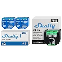 Shelly Plus 1 | WiFi & Bluetooth Smart Relay Switch | Home Automation & Plus Add-On, Smart Home Interface Plus Relay, Digital Control via WLAN & App