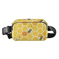 Honey Bee Fanny Packs for Women Men Everywhere Belt Bag Fanny Pack Crossbody Bags for Women Fashion Waist Packs with Adjustable Strap Belt Purse for Sports Outdoors Travel Shopping