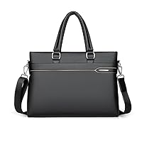 Men's Handbag Soft Leather Large Capacity Leisure Leather Business Ones Shoulder Cross-slung Business Briefcase
