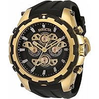 Invicta Men's 34213 Specialty Quartz Multifunction Black, Gold Dial Watch