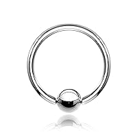Premium Body Jewelry - Titanium Classic Captive Bead Ring