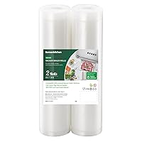 Bonsenkitchen Vacuum Food Sealer Rolls Bags, 2 Packs 8 in x 20 ft, BPA Free, Durable Commercial Customized Size Bags for Storage and Sous Vide Cooking,VB3206