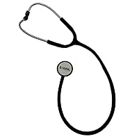 WNL Products STE100-BLK Stethoscope, Dual Head Lightweight Classic Monitoring Scope, 28 Inch - Black