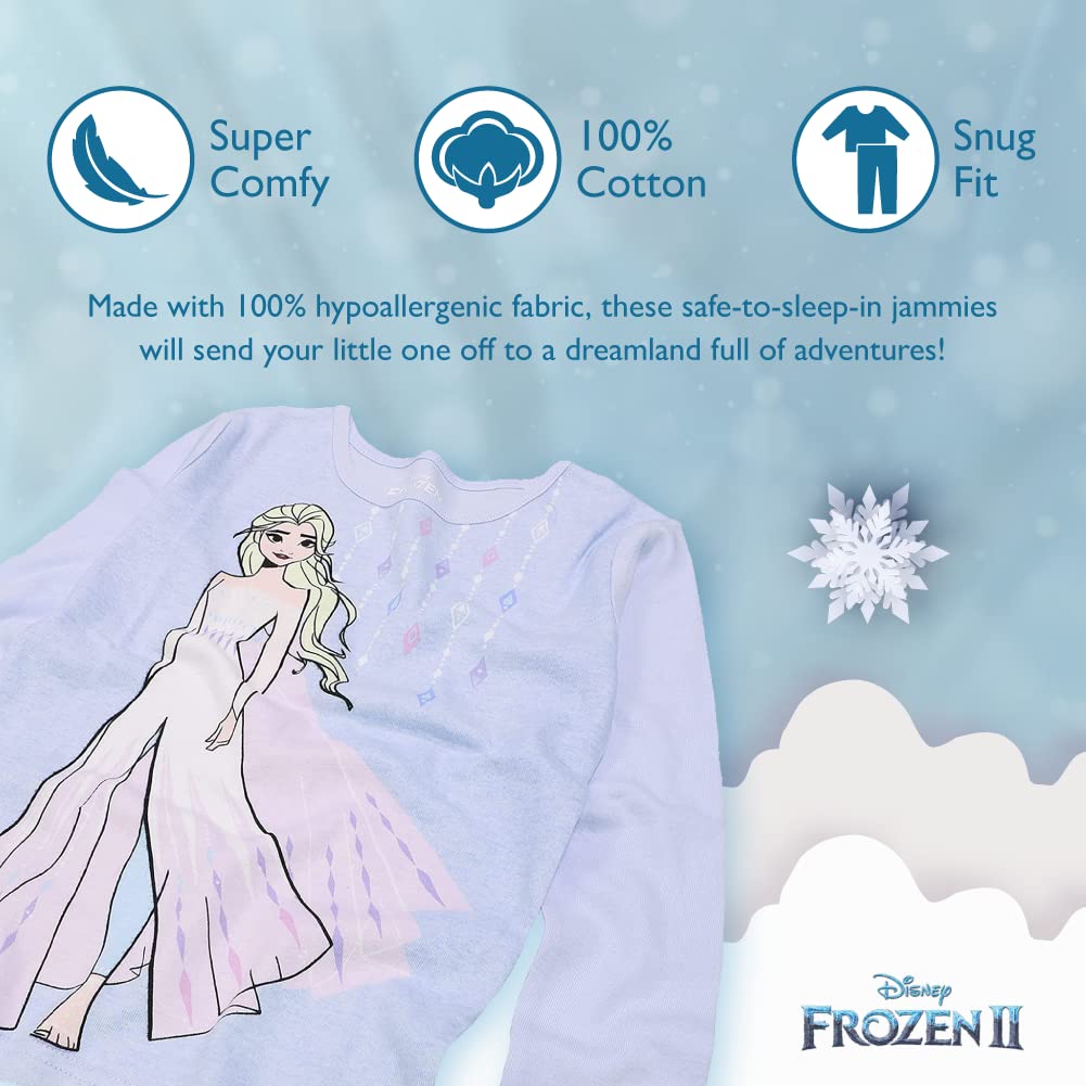 Disney Girls' Frozen | Princess | Minnie Mouse 6-Piece Snug-fit Cotton Pajamas Set