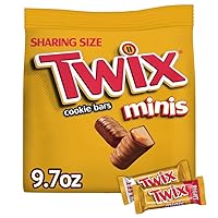 TWIX Caramel Minis Size Chocolate Cookie Bar Candy 9.7-Ounce Bag (Package May Vary)