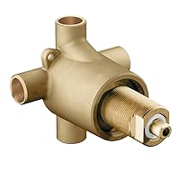 Moen 3360 Commercial Brass Three-Function Shower Transfer Valve, Standard 1/2-Inch CC Connections