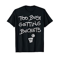 Too Busy Getting Buckets Funny Basketball Player Coach Men's T-Shirt