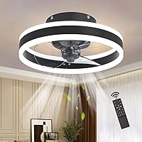 GaoHX Ceiling Fan with Lighting and Remote Control, Modern LED Ceiling Light with Fan Ceiling Light 3000-6500 K, Fan Light, Quiet Ceiling Fan Light