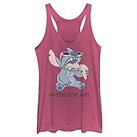 Women's Lilo & Stitch Halftone Smile Racerback Tank Top