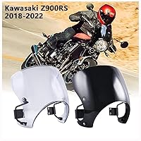 Motorcycle Windscreen Windshield Headlight Fairing Wind Deflectors Protector Fly Screen for Ka.wasaki Z900RS Z900 RS Z 900 RS Accessories 2018 2019 2020 2021 2022 2023 18-23 (Smoke)