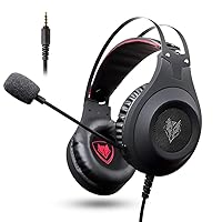 Jeecoo PS4 Xbox One Gaming Headset Over-Ear Bass Gaming Headphones PC Headset with Microphone for PS4 Playstation 4 Xbox One PC Computer Smart Phone (Renewed)