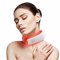 Red Light Therapy for Neck Pain Relief, Portable Light Therapy Product Neck Pain Relief Device Red Light Therapy Device, Hot Compress & Adjustable Temperature (White - Upgraded Version)