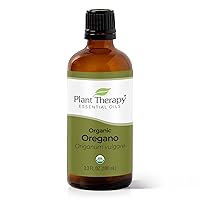 Plant Therapy Organic Oregano Essential Oil 100% Pure, USDA Certified Organic, Undiluted, Natural Aromatherapy, Therapeutic Grade 100 mL (3.3 oz)