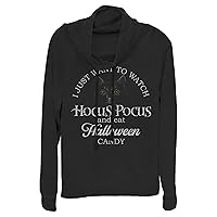 Disney Watch Hocus Pocus Women's Long Sleeve Cowl Neck Pullover