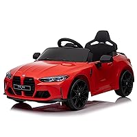 12v Kids Ride on Toy car 2.4G W/Parents Remote Control,Three Speed Adjustable,Power Display, USB,MP3,Bluetooth,LED Light,Story,A Handle with Wheels and a Pull, Easy to Carry (Red)