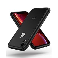 for iPhone XR Crystal Clear Case, Multicolor Protective Shockproof Bumpers Cover, Not Yellowing Anti Scratch Transparent Hard PC Back & Soft Silicone TPU Frame Cover for Men Women - Black