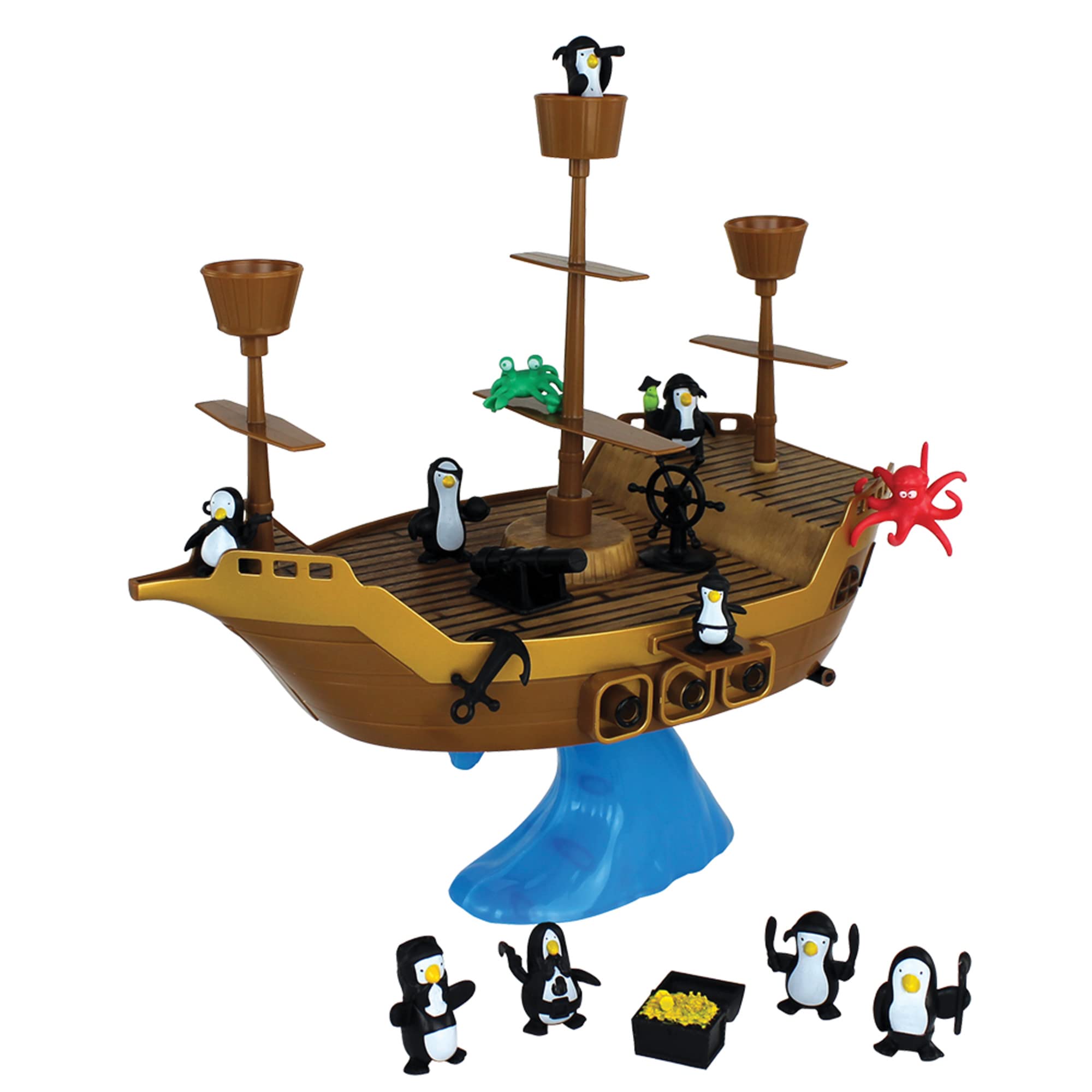PlayMonster Don't Rock The Boat -- Children's Game -- Balance Yer Mateys or Overboard Ye Go! -- For ages 5+ -- 2-4 Players